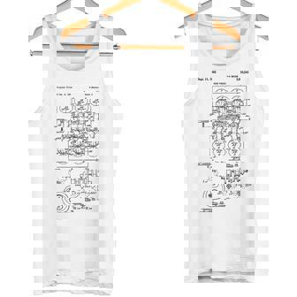 ヴィンテージエンジンブロックの青写真図–メンズカーグラフィック タンクトップ - Kawaiitshirt