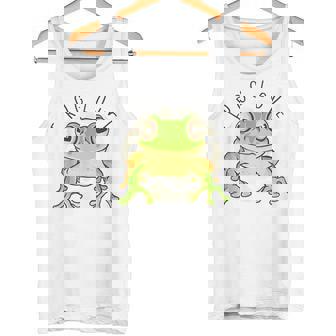 両生類の友達 恋人デザイン グリーンフロッグ タンクトップ - Kawaiitshirt