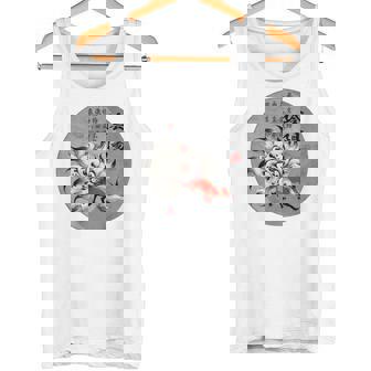 九尾の狐 安倍晴明 陰陽師 陰陽 太極図 漢詩 キツネ Back Print タンクトップ - Kawaiitshirt