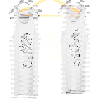 五十歩ひゃっほう 猫 ネタ ことわざ ことわざのもじり ジョーク ギャグ ダジャレ ツッコミ おもしろ メンズ 半袖 長袖tシャツ タンクトップ - Kawaiitshirt