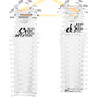 人類の進化がバーコードになる タンクトップ - Kawaiitshirt