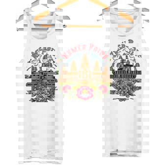 伝統的なカンボジアのクメールタトゥーデザインアンコールワット タンクトップ - Kawaiitshirt