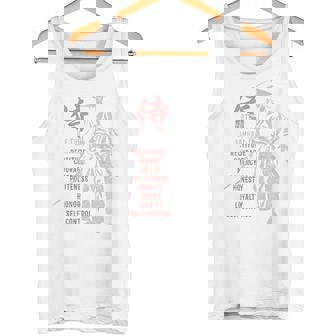 侍、日本の戦士の美徳-バックプリント タンクトップ - Kawaiitshirt