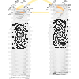 催眠術師 ヒプノシス グラフィック 目の錯覚 トリッピー スパイラル 幾何学模様 タンクトップ - Kawaiitshirt