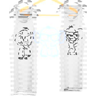 動物かわいいシンプルなサングラスをかけた小さな象の赤ちゃん タンクトップ - Kawaiitshirt
