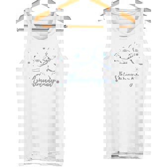 北海道 冬の風景 シマエナガのイラスト 雪の結晶 可愛い小鳥 長袖tシャツ タンクトップ - Kawaiitshirt