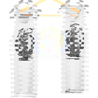 古代忍者猫 日本の子猫 刀猫 サムライキャット タンクトップ - Kawaiitshirt