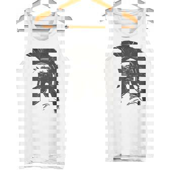 古代戦士ギリシャローマスパルタ兵士ヘルメットグラフィック タンクトップ - Kawaiitshirt