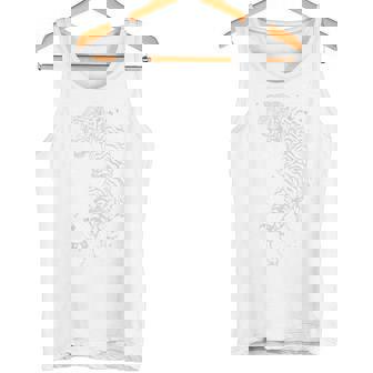 吠える虎 日本の浮世絵スタイル タンクトップ - Kawaiitshirt