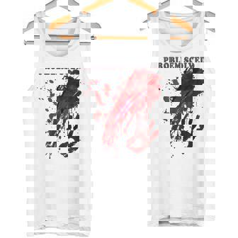 問題解決 血まみれのシャツ 血まみれのホラー タンクトップ - Kawaiitshirt