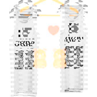 小さな赤ちゃんクオッカのユーモア動物は大好きです私はクオッカが大好きです タンクトップ - Kawaiitshirt