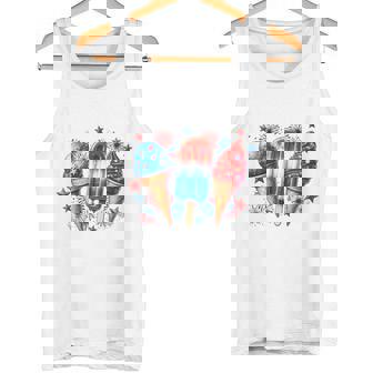 少年 赤 白 青 アメリカ国旗 7月4日 アイスキャンディー 愛国的 長袖tシャツ タンクトップ - Kawaiitshirt