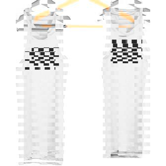 市松模様 チェッカーボード チェック カーレース フラッグパターン タンクトップ - Kawaiitshirt