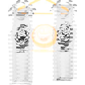 幸せな笑顔のココナッツの顔の漫画 長袖tシャツ タンクトップ - Kawaiitshirt