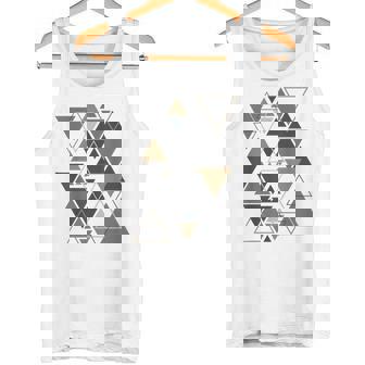幾何学図形 抽象 モダンアート ヴィンテージ 三角形 タンクトップ - Kawaiitshirt