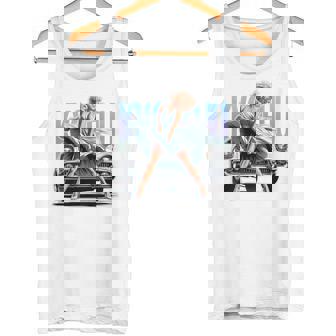 強風ピンナップガールとオールドアメ車のバックプリント タンクトップ - Kawaiitshirt