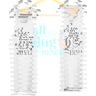 必要なのは犬とビーチ タンクトップ - Kawaiitshirt