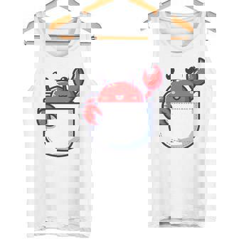 愛らしい かわいい ちび 和 ポケット カワイイ カニ タンクトップ - Kawaiitshirt