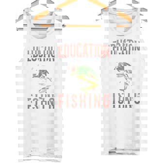 教育は重要ですが、釣りは重要です 面白い 長袖tシャツ タンクトップ - Kawaiitshirt