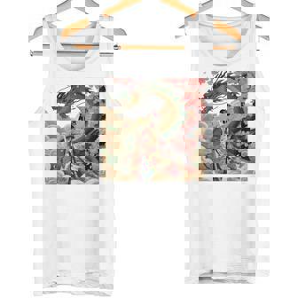 日本 浮世絵 桜 着物 竜 綺麗 日本髪 タンクトップ - Kawaiitshirt