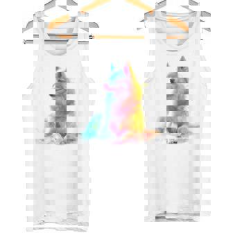 日本スピッツ 犬 モチーフ ペットアート 日本スピッツ タンクトップ - Kawaiitshirt