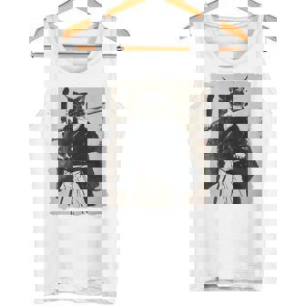 日本美術 猫 忍者 浮世絵 アニメ風 侍猫 長袖tシャツ タンクトップ - Kawaiitshirt