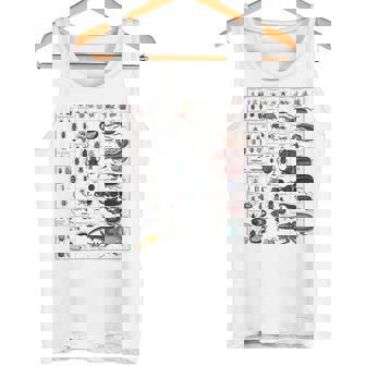 昆虫コレクション 種 虫 ビンテージ チャート 昆虫学 タンクトップ - Kawaiitshirt