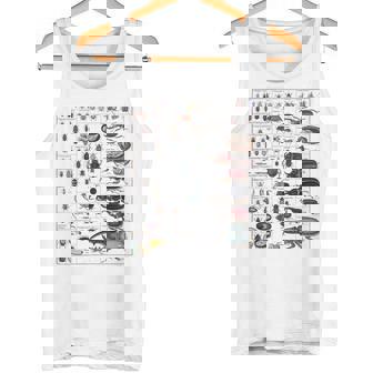 昆虫コレクション種ヴィンテージバグチャート昆虫学 タンクトップ - Kawaiitshirt