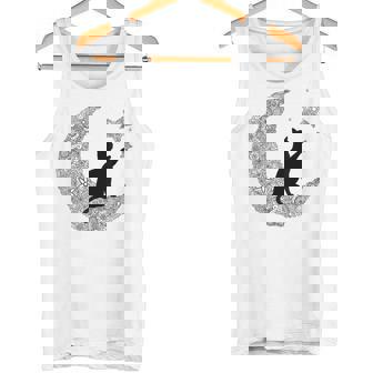 曼荼羅猫tシャツ レディース メンズ ユース 月と星 タンクトップ - Kawaiitshirt