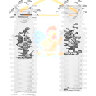 木彫りの鶏、かわいいデザイン タンクトップ - Kawaiitshirt