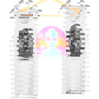 バックプリント 未来派 レトロ ヴェイパーウェーブ サイバーパンク 彫刻 タンクトップ - Kawaiitshirt