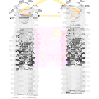 東京 日本 桜 夜景 お土産 タンクトップ - Kawaiitshirt