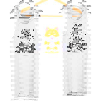 柴犬 イヌ 面白いtシャツ 犬 筋トレ 文字入り メンズ おもしろ 面白い 服 おもしろグッズ 文字 タンクトップ - Kawaiitshirt