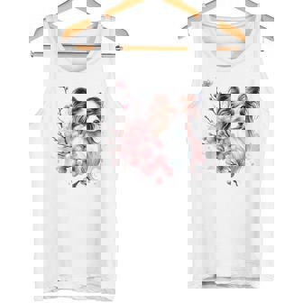 桜 水彩パピヨン タンクトップ - Kawaiitshirt