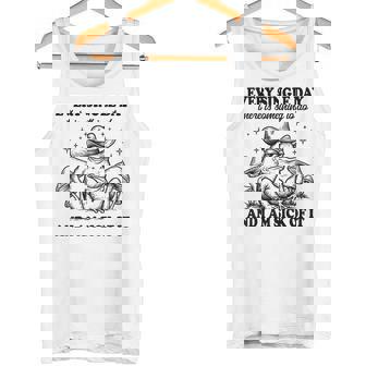 毎日、何かをすべきことがある、ウエスタンカウボーイのカエルのミーム タンクトップ - Kawaiitshirt