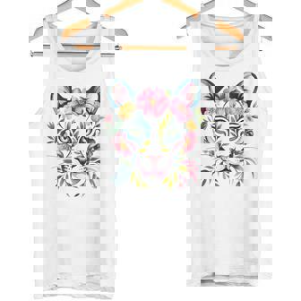 水彩ファンタジー風プーマの花 タンクトップ - Kawaiitshirt