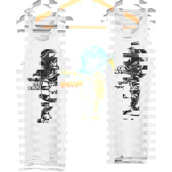 決めポーズの猫イラスト Pawの文字が光るダンス風デザイン タンクトップ - Kawaiitshirt