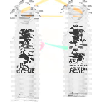 無料パレスチナ国旗 ガザの終わり占領 パレスチナ語 タンクトップ - Kawaiitshirt