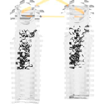 犬 ギタリスト ギター ペンブローク ウェールズ コーギー パパ ママ タンクトップ - Kawaiitshirt