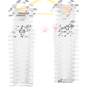 猫 ねこ 足 肉球 グー チョキ パー じゃんけんぽん おもしろ 面白い かわいい 猫飼い 猫好き タンクトップ - Kawaiitshirt