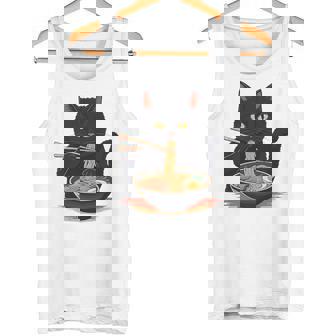 猫 ラーメン グラフィック 日本語 カワイイ アニメ 面白い ラーメン 猫 長袖tシャツ タンクトップ - Kawaiitshirt