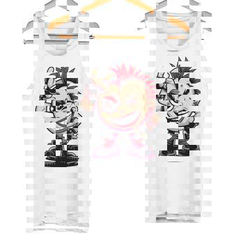 生意気なパンクロックロッカー イロとブーツ付き 面白いパンク 長袖tシャツ タンクトップ - Kawaiitshirt