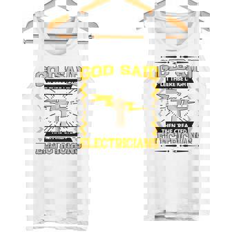 神は「光あれ」と言われてから、電気技師を創られた タンクトップ - Kawaiitshirt
