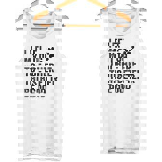 私は犬をここに置き去りにしました。これは良い方がいいおもしろい犬のジョーク タンクトップ - Kawaiitshirt