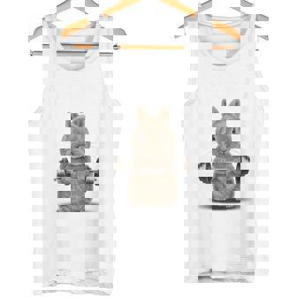 筋トレ ジム やる気がないなら家に帰れ ネザーランドドワーフ ウサギ ベージュ タンクトップ - Kawaiitshirt