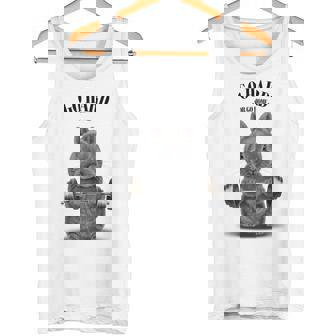 筋トレ ネザーランドドワーフ ウサギ ブルー タンクトップ - Kawaiitshirt