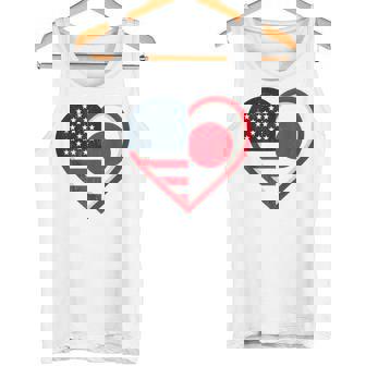 米国 アメリカ 日本 ハートフラッグ 二重国籍。 タンクトップ - Kawaiitshirt
