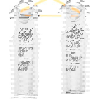 縄文・古来の精神。Tomodachi 土偶 遮光器土偶 ハート形土偶 仮面の女神 宇宙人 はにわ シュール シンプル タンクトップ - Kawaiitshirt