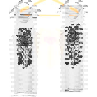 翼とバラのゴシック・クロス 長袖tシャツ タンクトップ - Kawaiitshirt