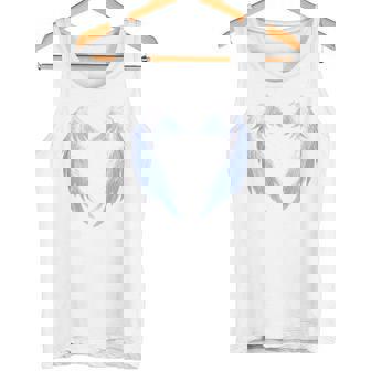 背面に美しい白い天使の羽のデザイン タンクトップ - Kawaiitshirt